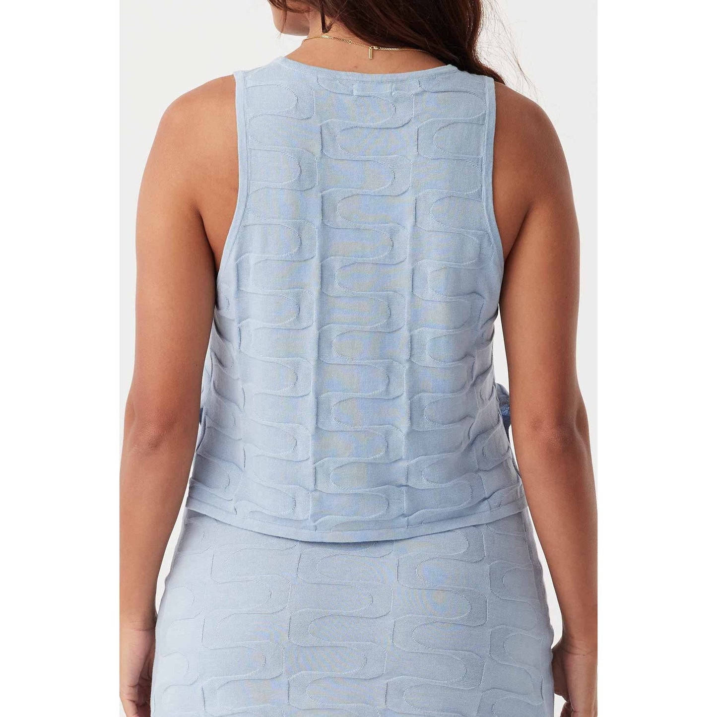 Lara Organic Tank - Sky Blue