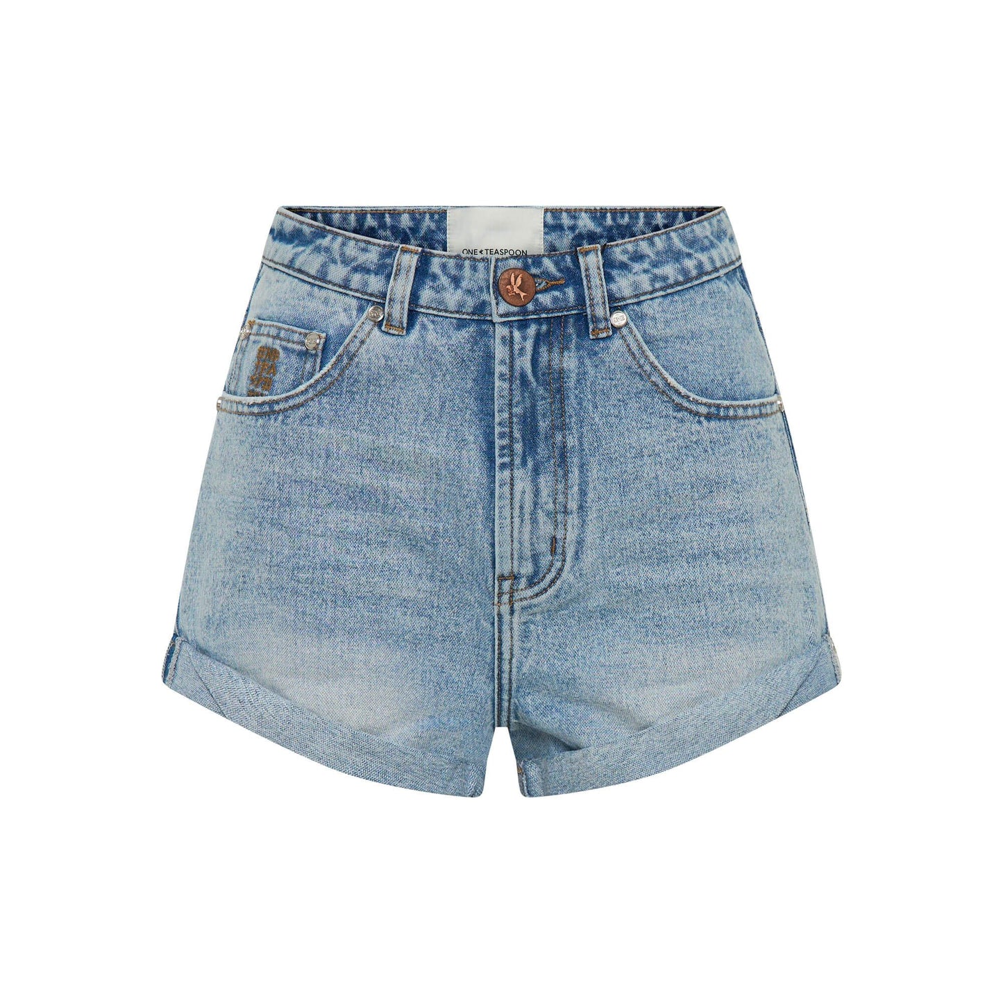 High waisted Bandits denim Shorts - Hendrix blue