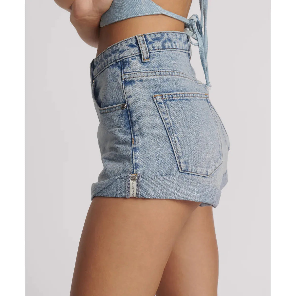 High waisted Bandits denim Shorts - Hendrix blue