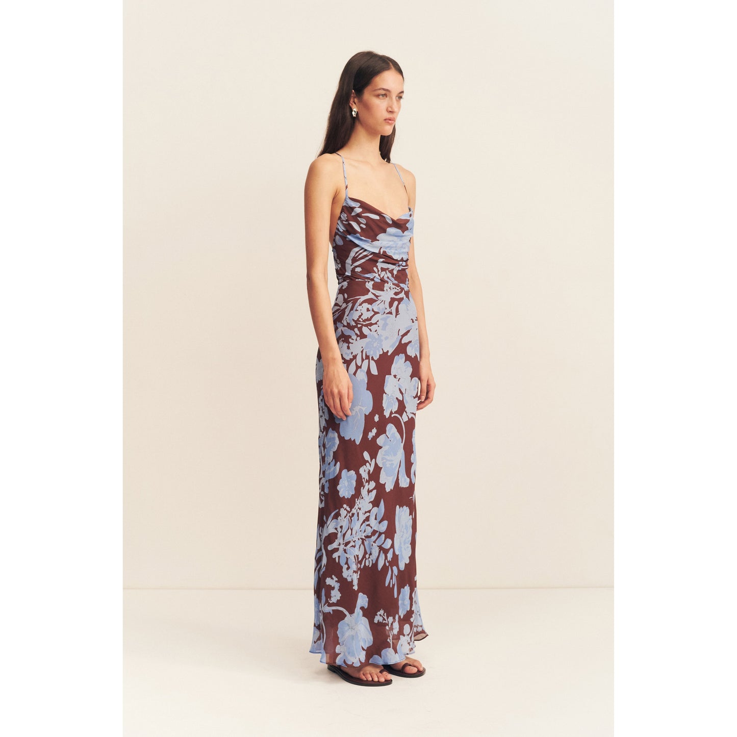 Olsen Lace Back Bias Maxi Dress